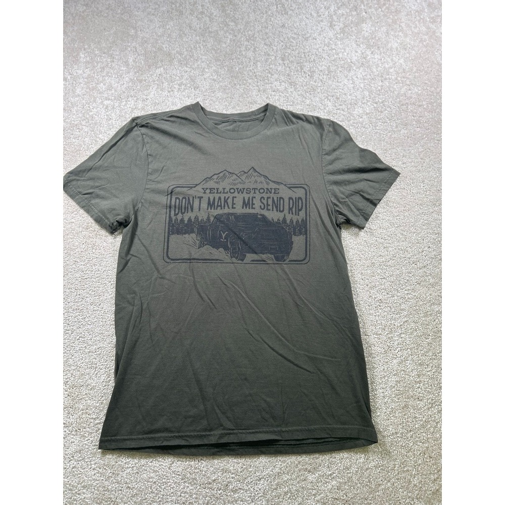 Yellowstone Womens Size‎ S Green Don't Make Me Send Rip Graphic Tshirt